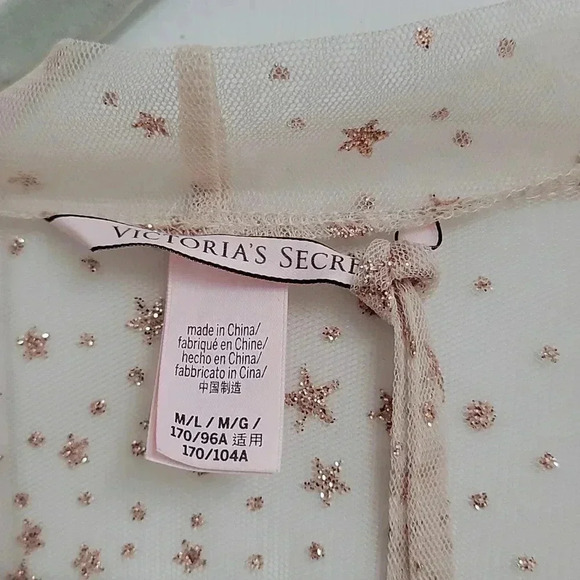 Victoria’s Secret Beige Glitter Star Robe - Picture 7 of 13